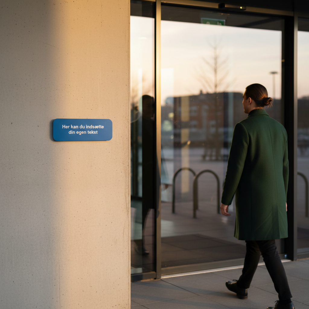 Blåt design-selv skilt - Billede 5