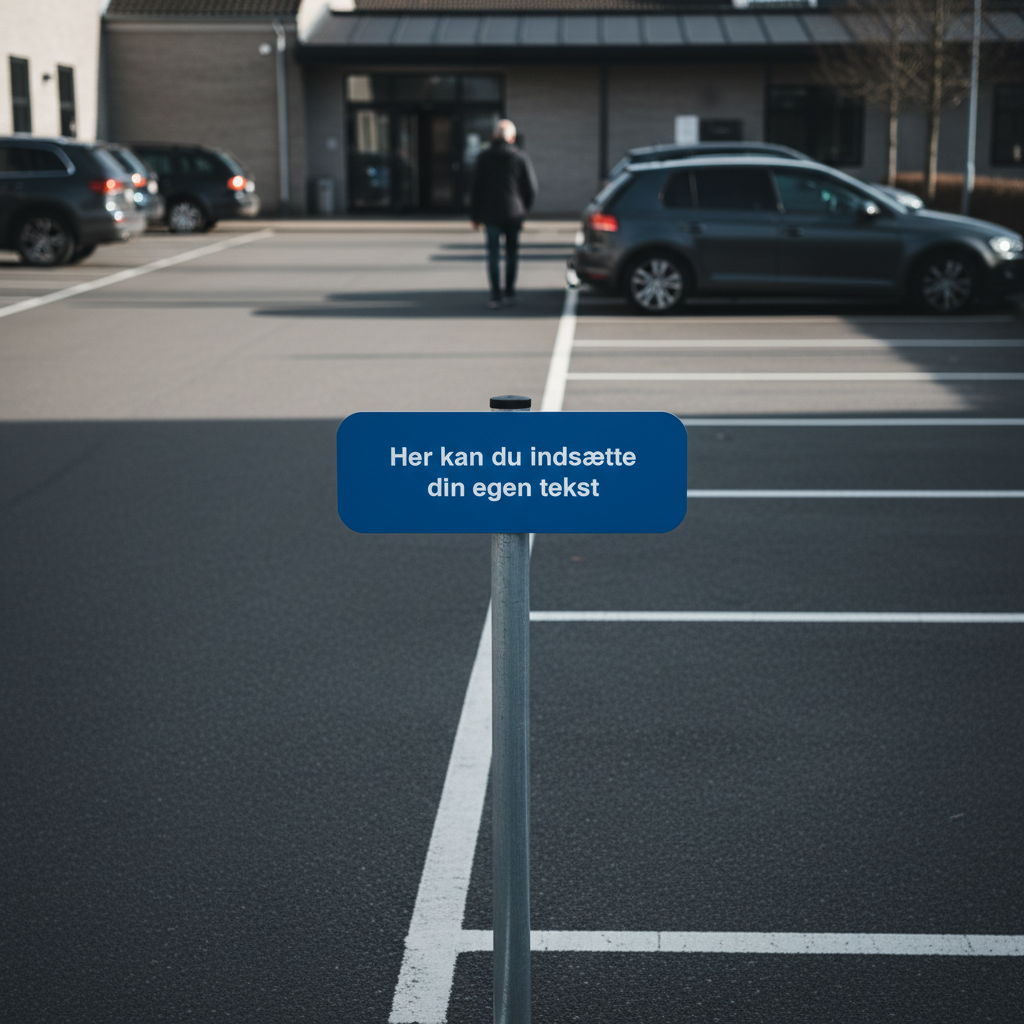 Blåt design-selv skilt - Billede 3