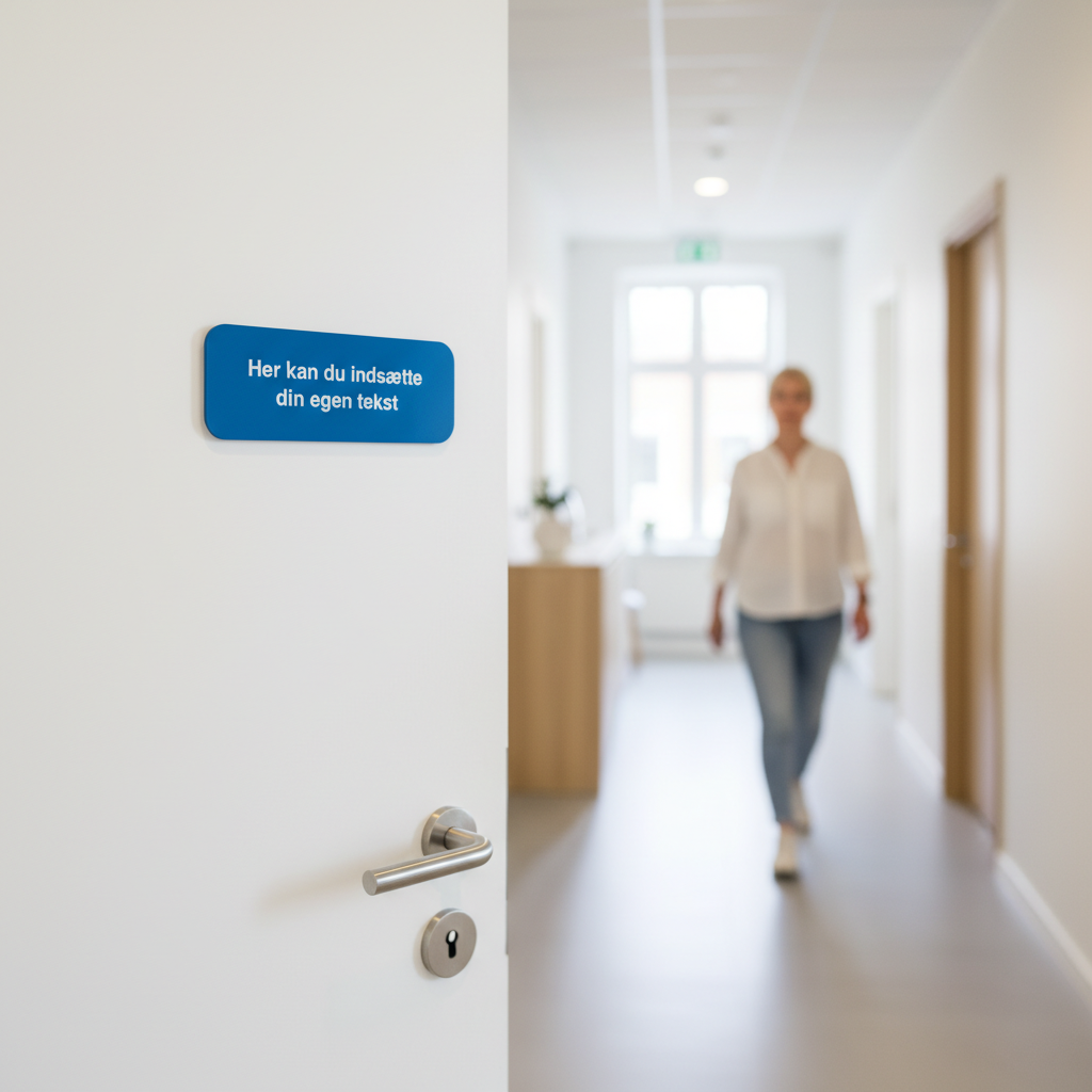 Blåt design-selv skilt - Billede 2