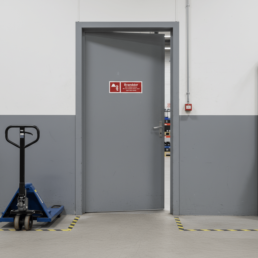 Branddør Skal holdes lukket, Må ikke holdes åben, med kiler eller andet skilt - Billede 4