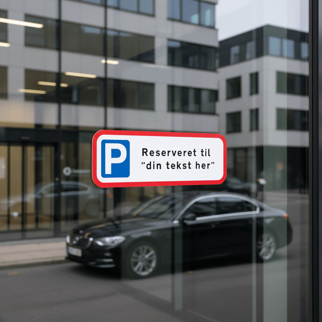 Parkeringsskilt - Reserveret til nr. plade skilt - Billede 4