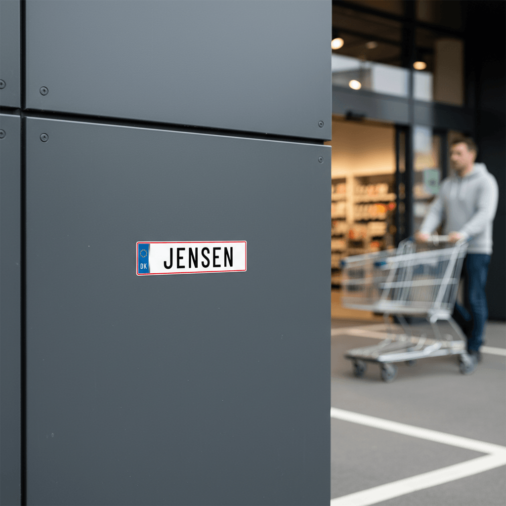 DK nummerplade skilt med valgfrit navn - Billede 4