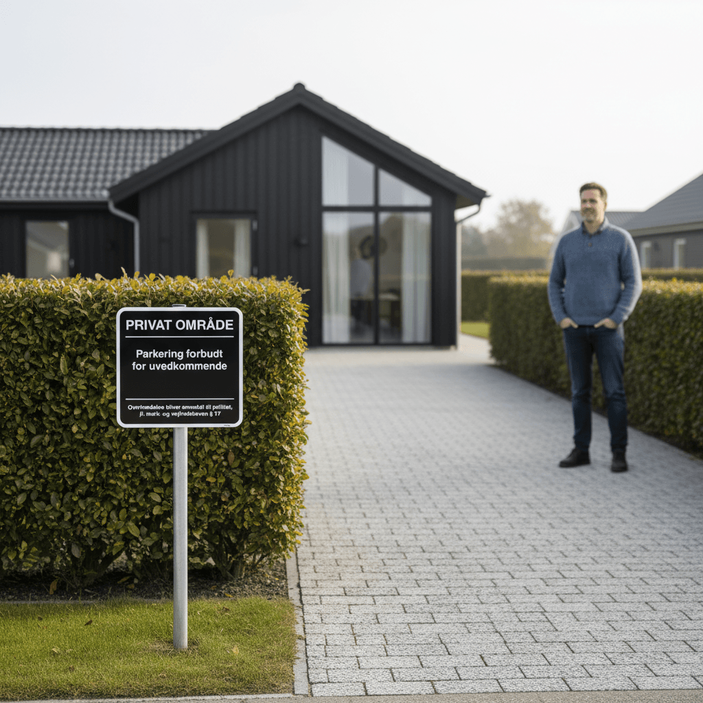 Privat område Parkering forbudt for uvedkommende skilt - Billede 2