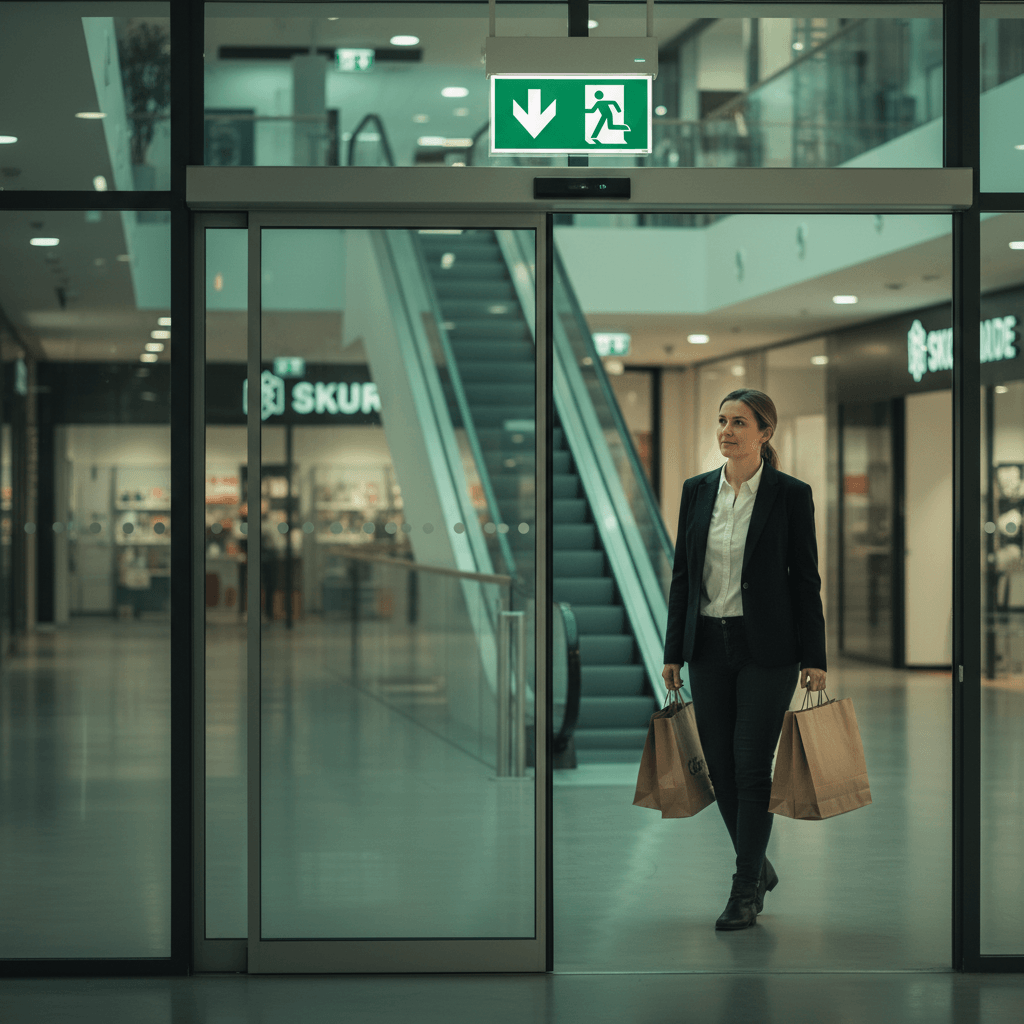 Flugtvej ned skilt - Billede 3