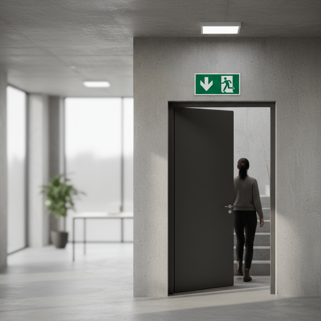 Flugtvej ned skilt - Billede 4