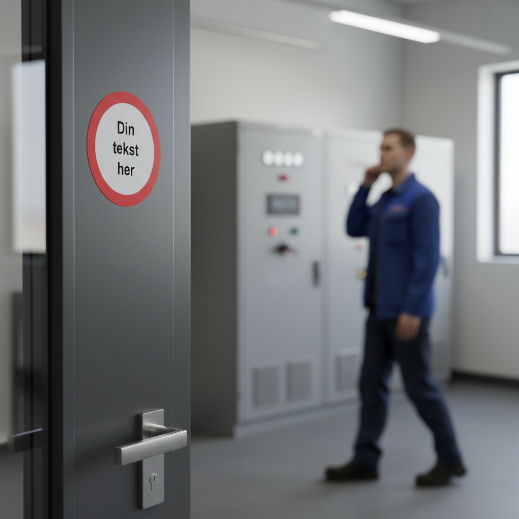 Design-selv forbudsskilt - rundt skilt med rød ramme - Billede 2