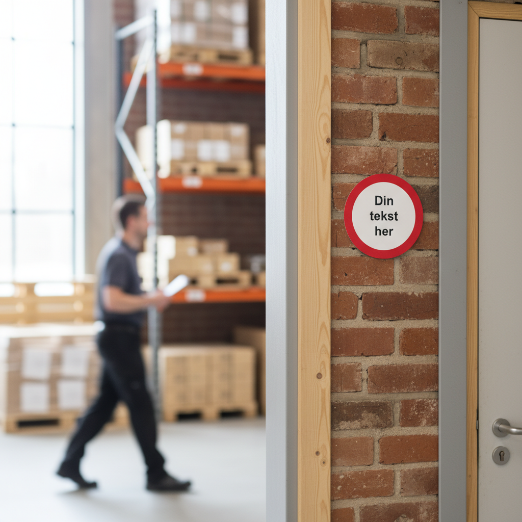 Design-selv forbudsskilt - rundt skilt med rød ramme - Billede 3