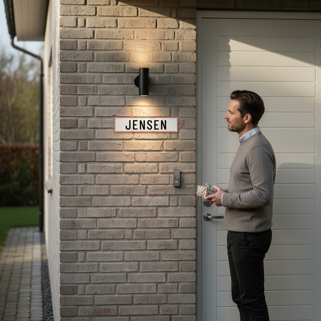 Nummerplade skilt med navn - Billede 3