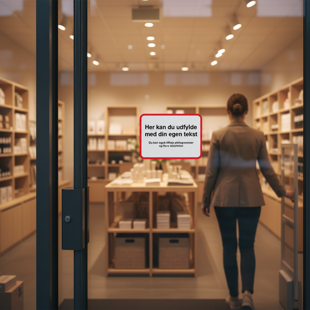 Design-selv rektangulær skilt med rød ramme - Billede 5