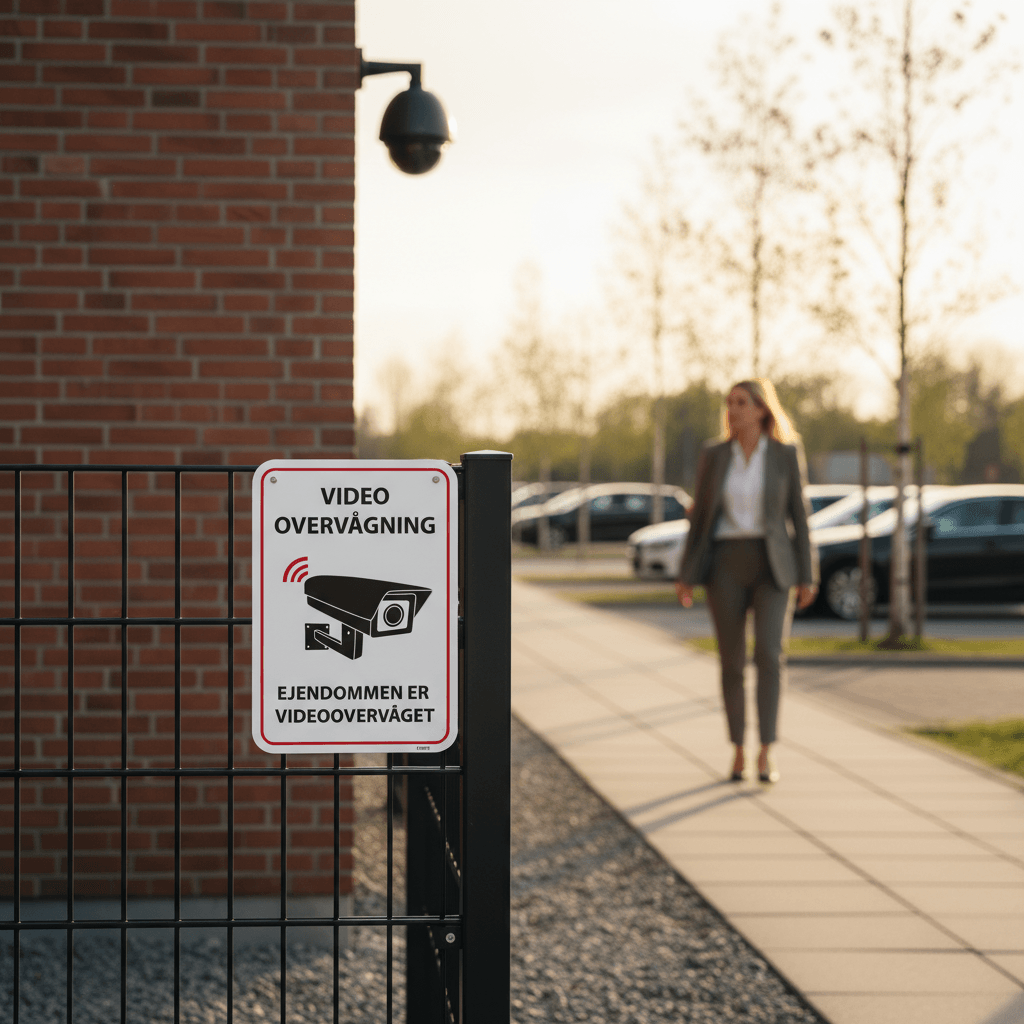 Video overvågning - Ejendommen er videoovervåget skilt - Billede 3
