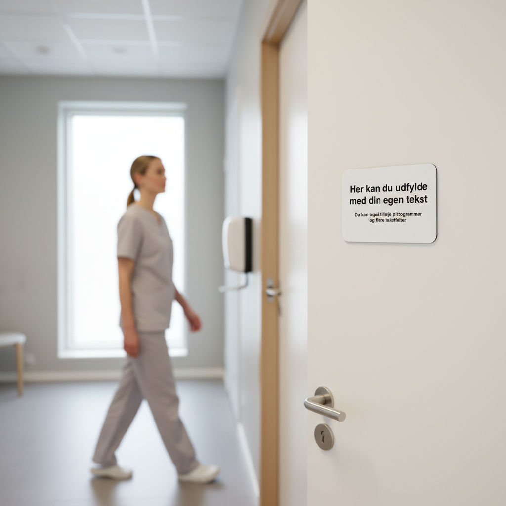 Design-selv hvidt skilt liggende A-format - Billede 4