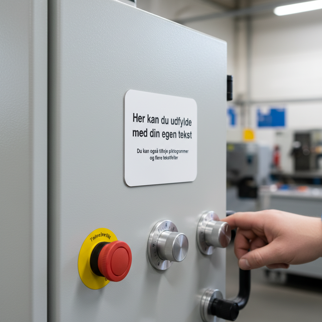 Design-selv hvidt skilt liggende A-format - Billede 3