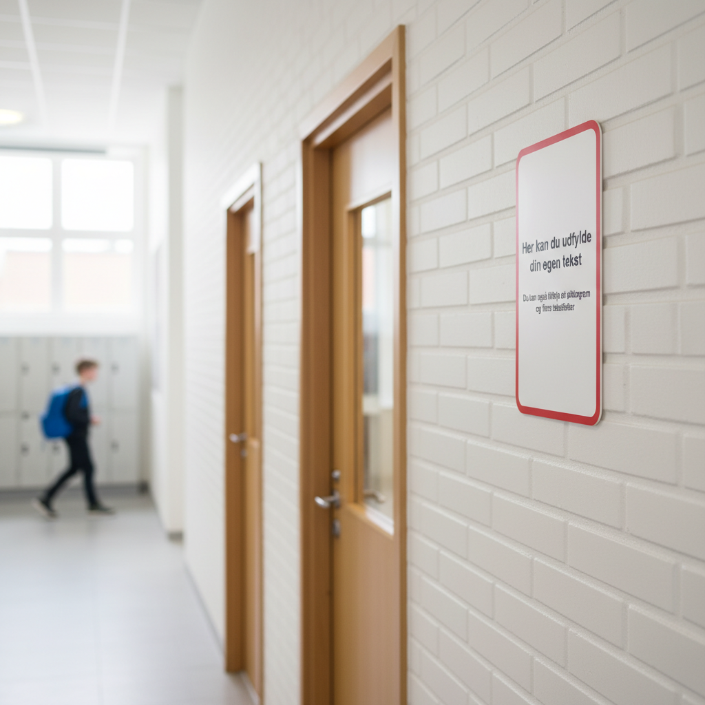 Design-selv skilt med rød ramme - Billede 5