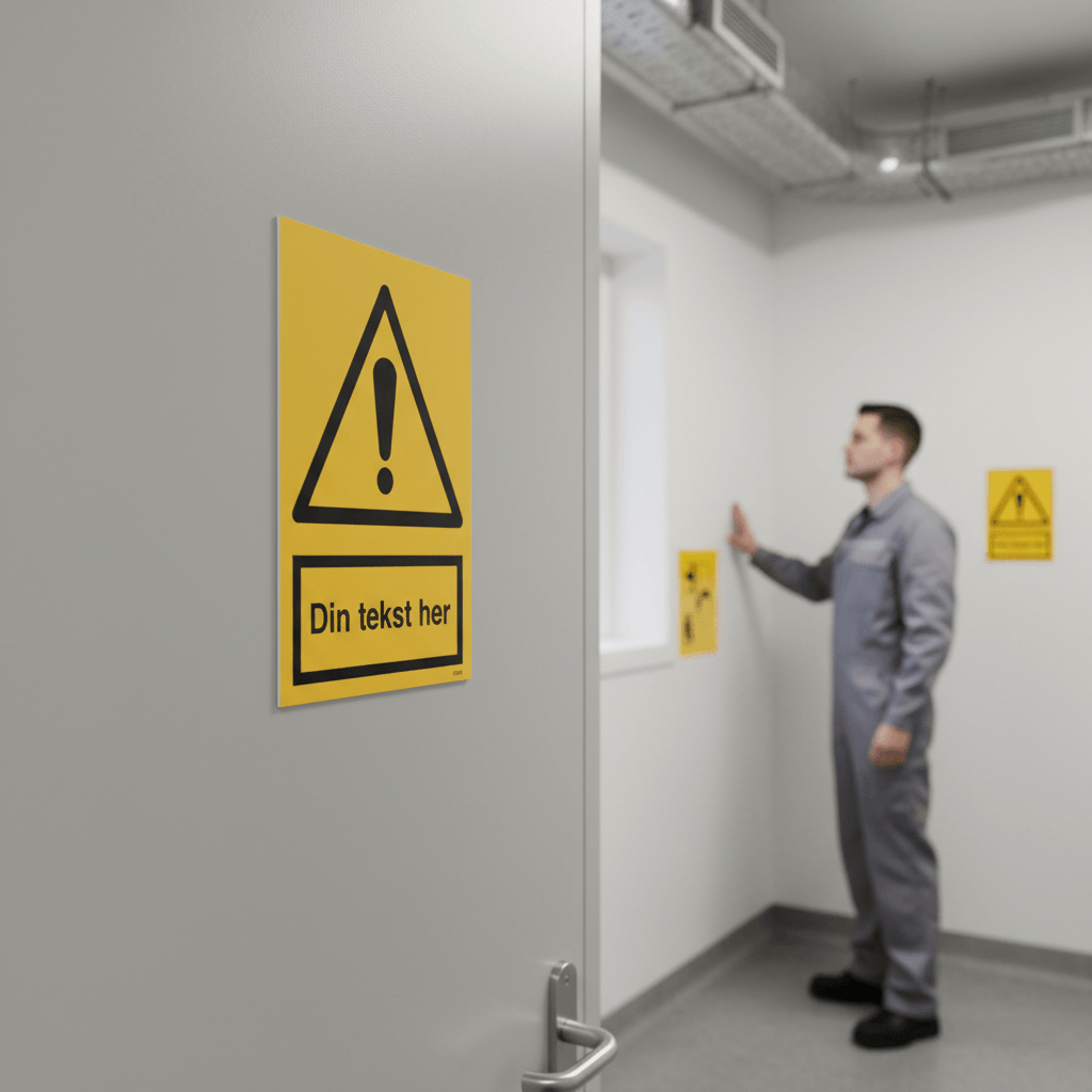 Design-selv gult advarselsskilt - Billede 3