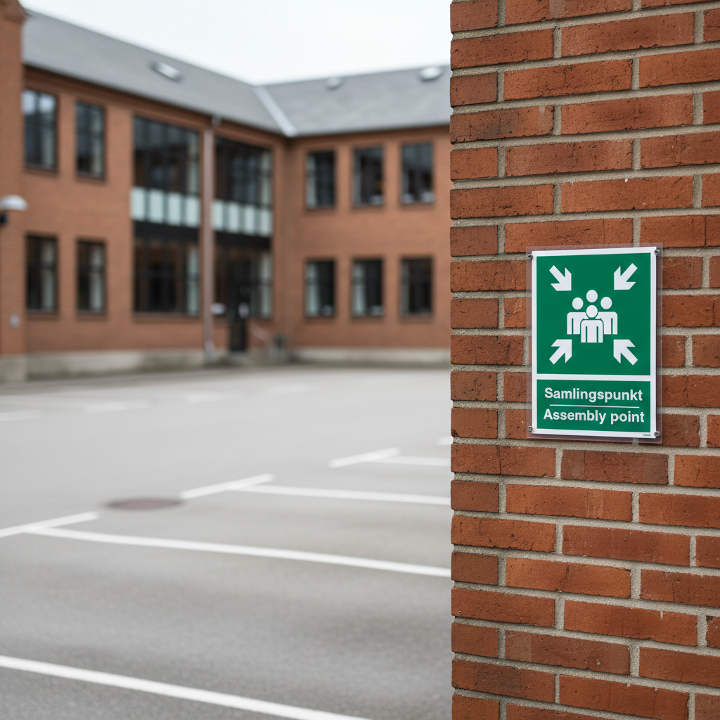 Samlingspunkt Assembly point skilt - Billede 4