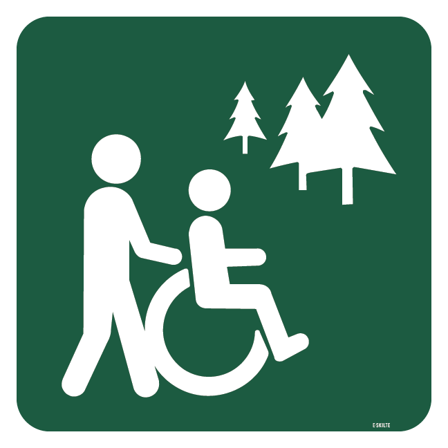 Kørestolsegnet rute skilt - Naturstyrelsen