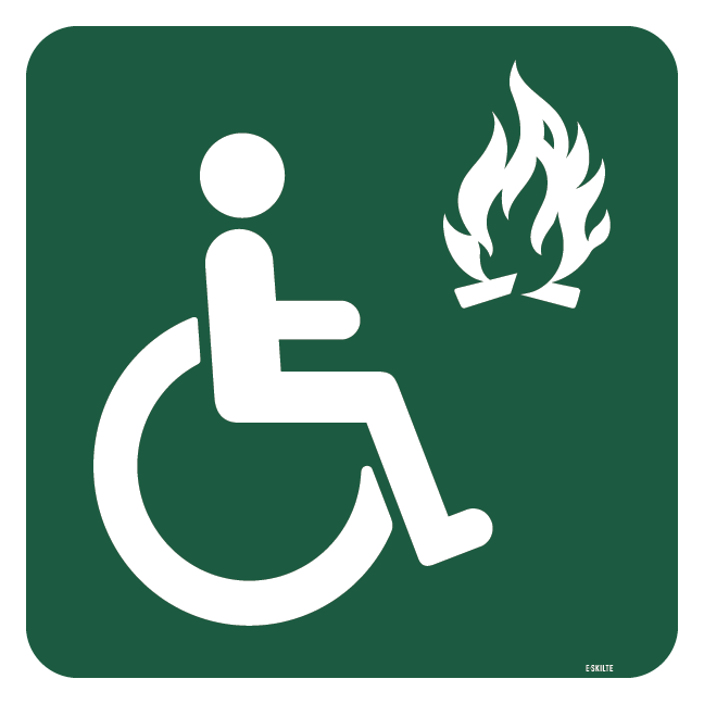 Handikapbålpalds skilt - Naturstyrelsen