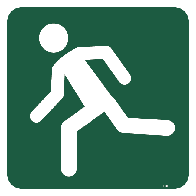 Løbesti skilt - Naturstyrelsen