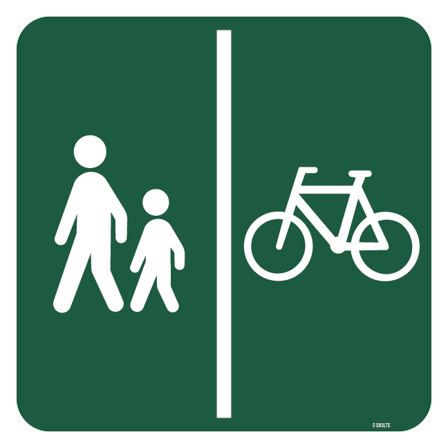 Gangsti Cykelsti skilt - Naturstyrelsen