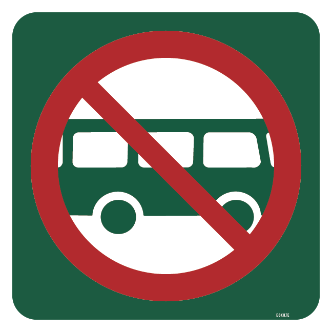 Busparkering forbudt skilt - Naturstyrelsen