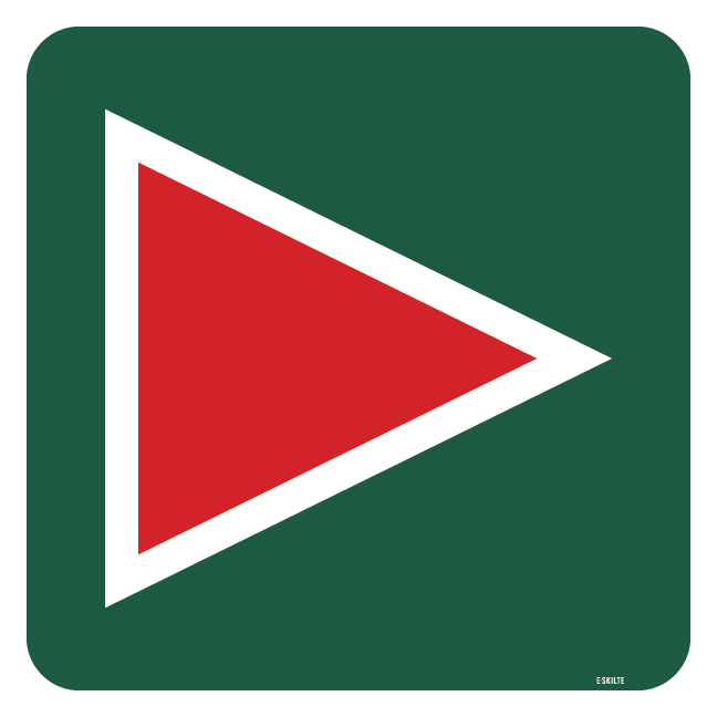 Middel mountainbike rute skilt - Naturstyrelsen