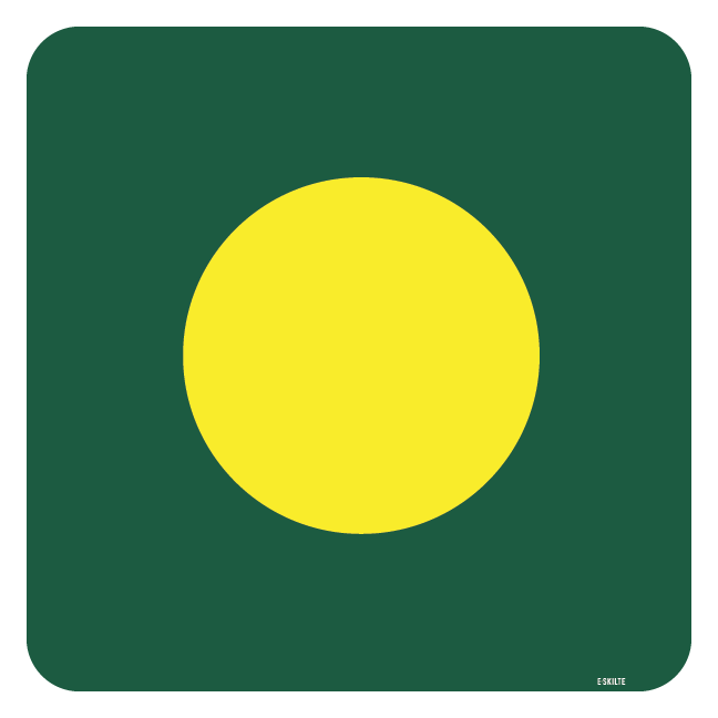 Gul rute skilt - Naturstyrelsen