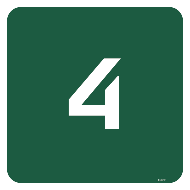 Rute 4 skilt - Naturstyrelsen