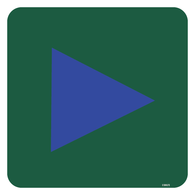 Blå retningspil skilt - Naturstyrelsen