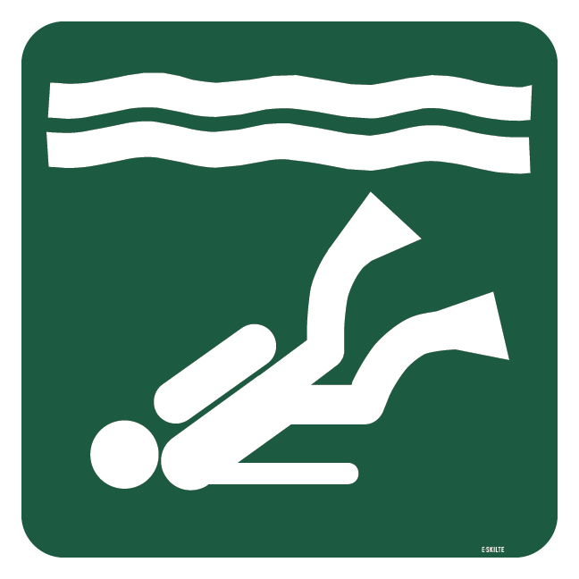 Dykning skilt - Naturstyrelsen