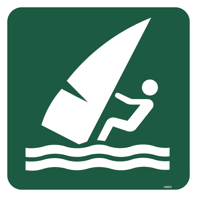 Windsurfing skilt - Naturstyrelsen