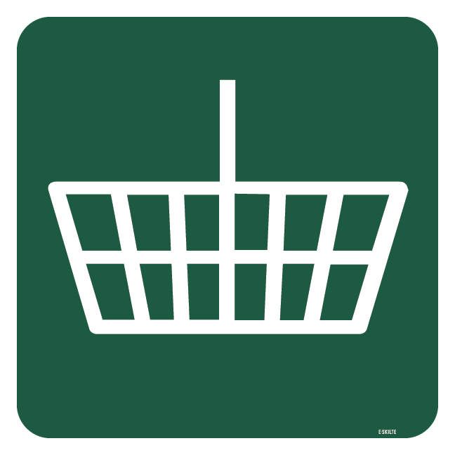 Indkøbsmulighed skilt - Naturstyrelsen