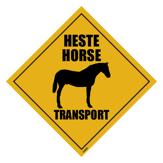 HESTE HORSE Transport skilt