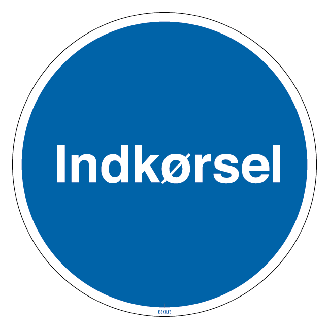 Indkørsel Skilt