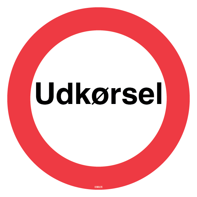 Udkørsel Skilt