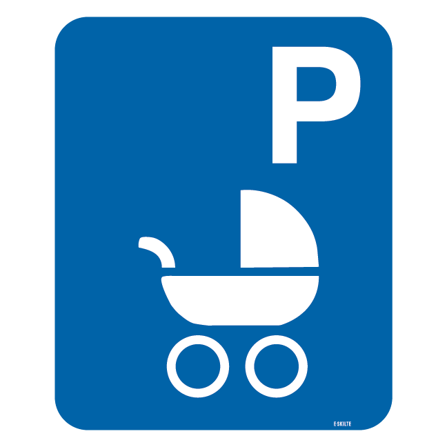 Parkerings skilt P barnevogne skilt