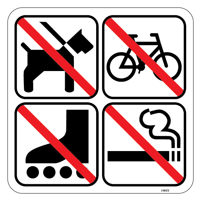 Forbuds piktogrammer skilt