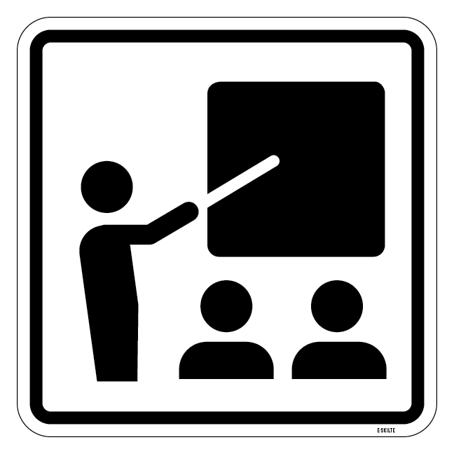 Undervisning - piktogram. skilt