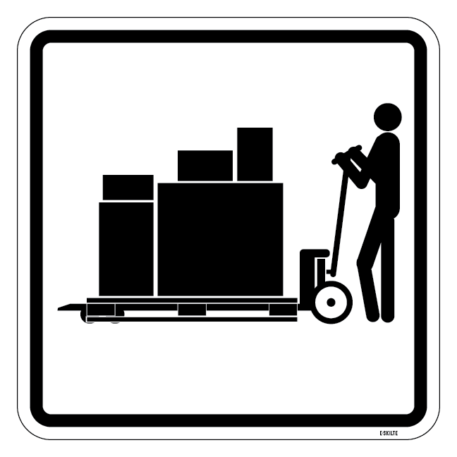 Løftevogn/palleløfter piktogram skilt