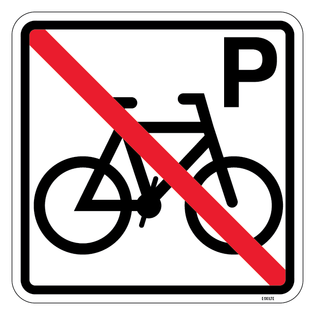Cykel P forbud. skilt