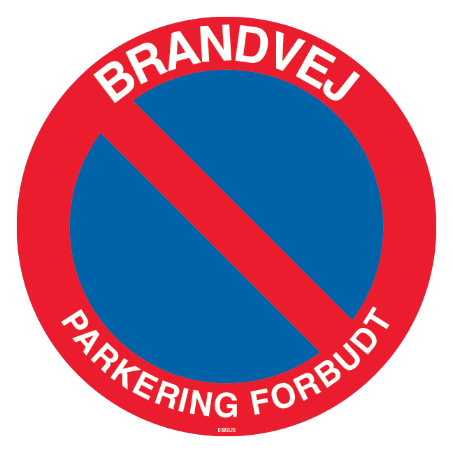 Brandvej Parkering forbudt skilt