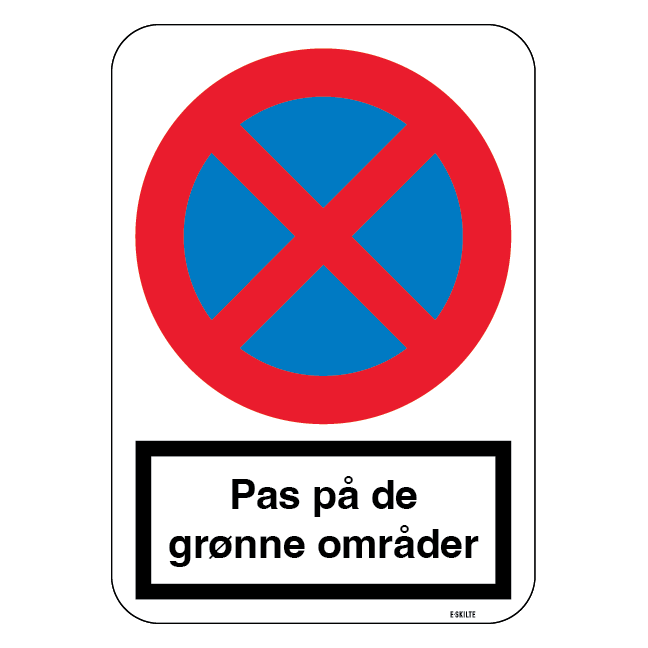 Stopforbud på de grønne områder skilt