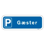 Parkeringsskilte til ejendommen