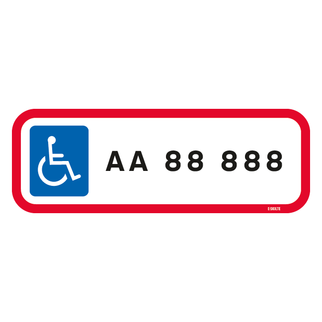 Handicap P xxxxxxx. P skilt