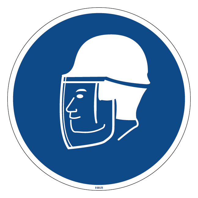 Ansigtsvisir påbudsskilt