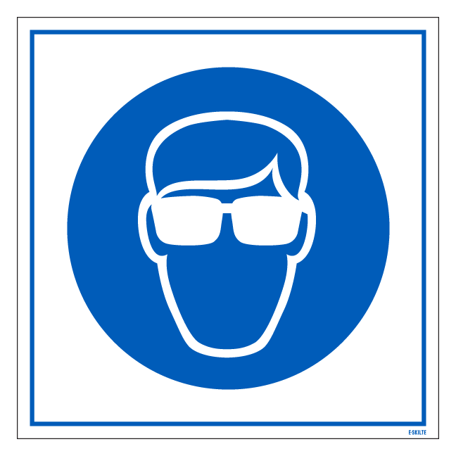Wear Goggles Påbudsskilt