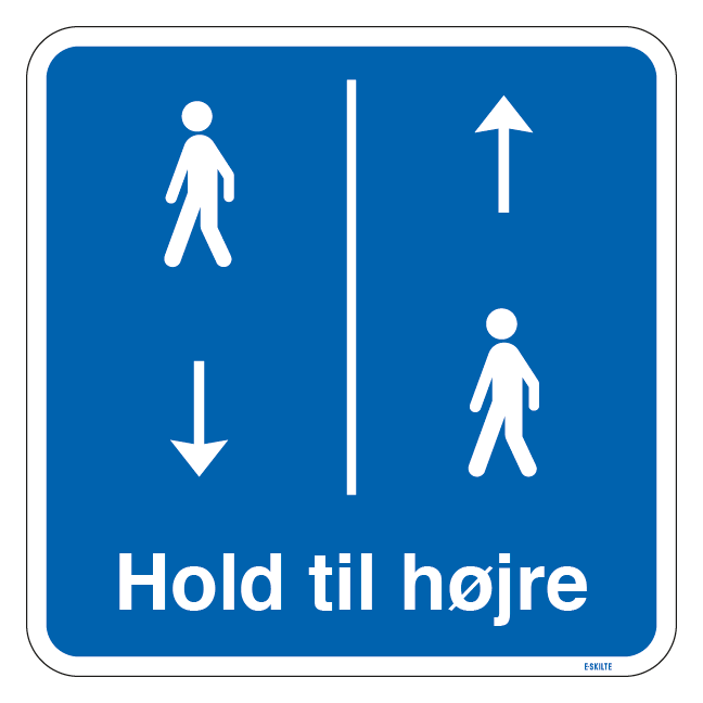 Hold til højre skilt
