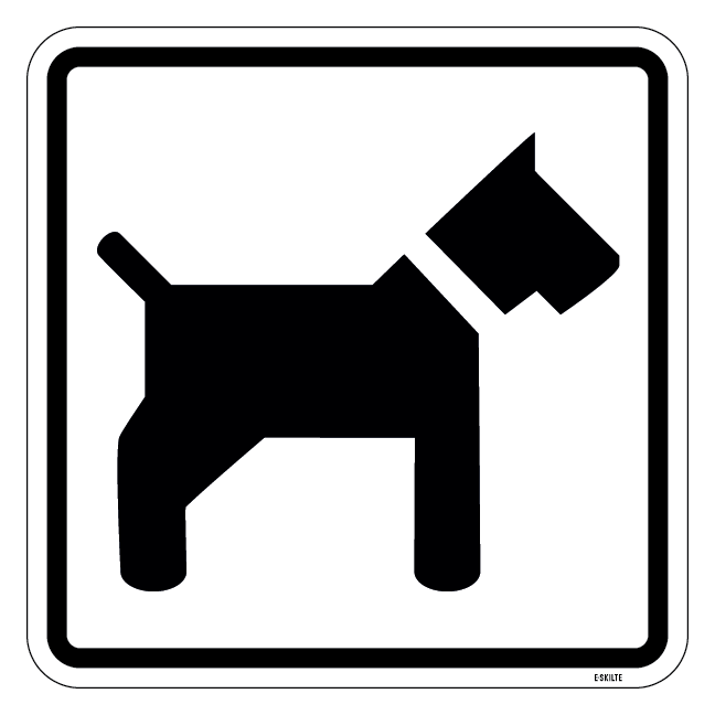 Hund uden snor - piktogram skilt