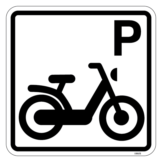 Knallert P - piktogram skilt