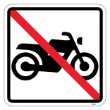 Motorcykler forbudt skilte