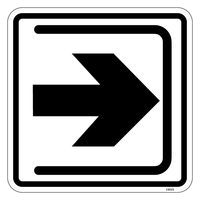 Pil ind - piktogram skilt